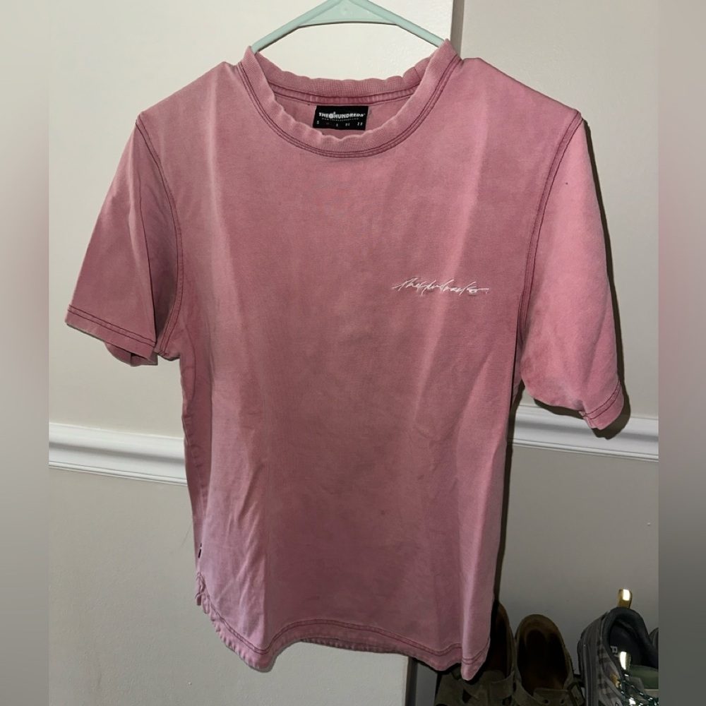 The Hundreds Washed Out Red Crewneck Tee Size M